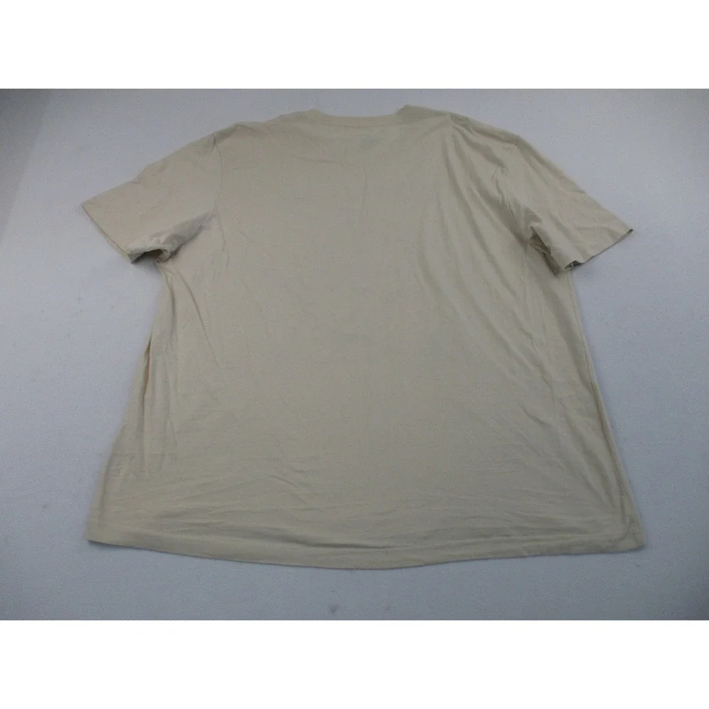 True Religion T-Shirt Mens 3XL Beige Buddha Guitar Horseshoe Graphic 70105BRT